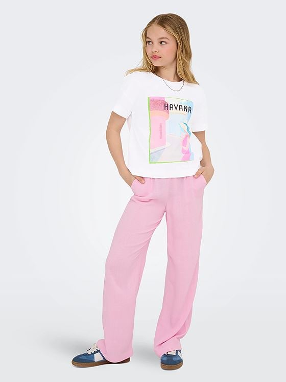 Kids Only Siesta Pull-Up Linen Blend Pants Pirouette