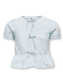 Kids Only Clara Life Short Sleeve Bow Shirt Junior Ballad Blue