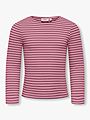 Kids Only Maude Stripe Long Sleeve O-Neck Top Junior Sea Pink
