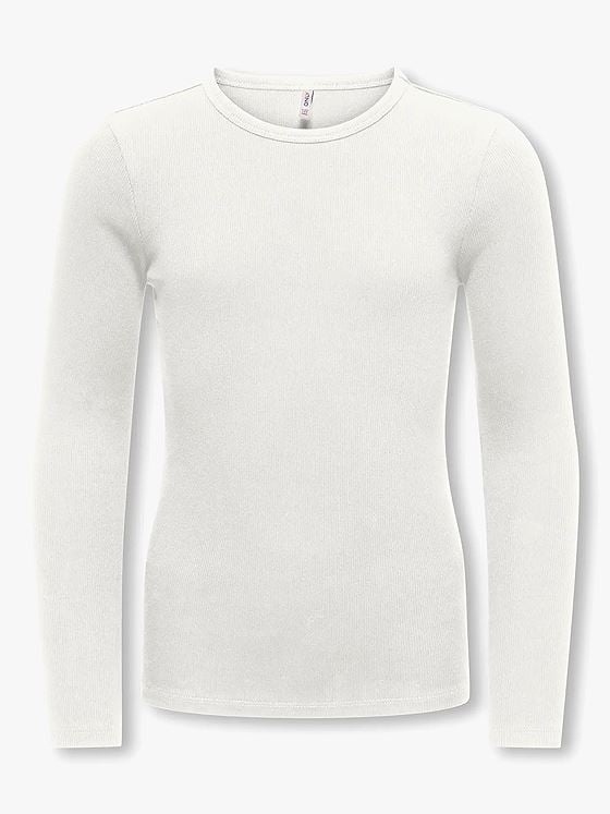 Kids Only Lucky Long Sleeve O Neck Top Cloud Dancer