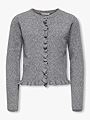Kids Only Shelda Life Long Sleeve O-Neck Ruffle Card Knit Medium Grey Melange