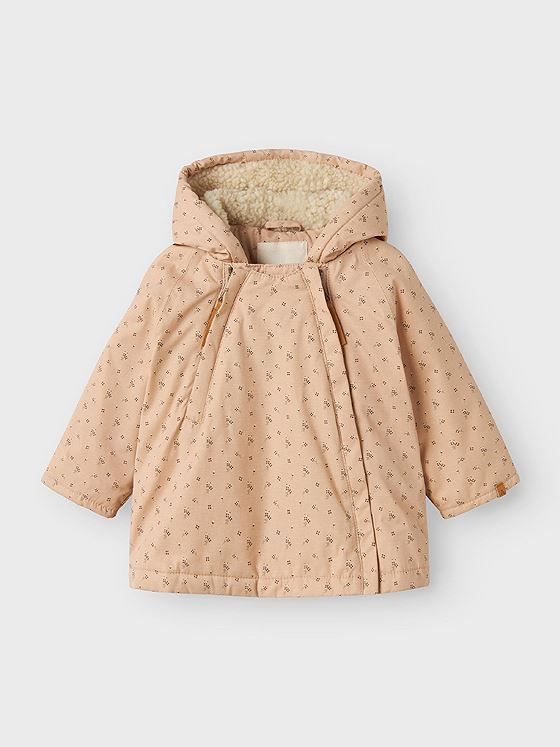 Lil- Atelier Gerda Padded Loose Jacket Aop Fo Rugby Tan