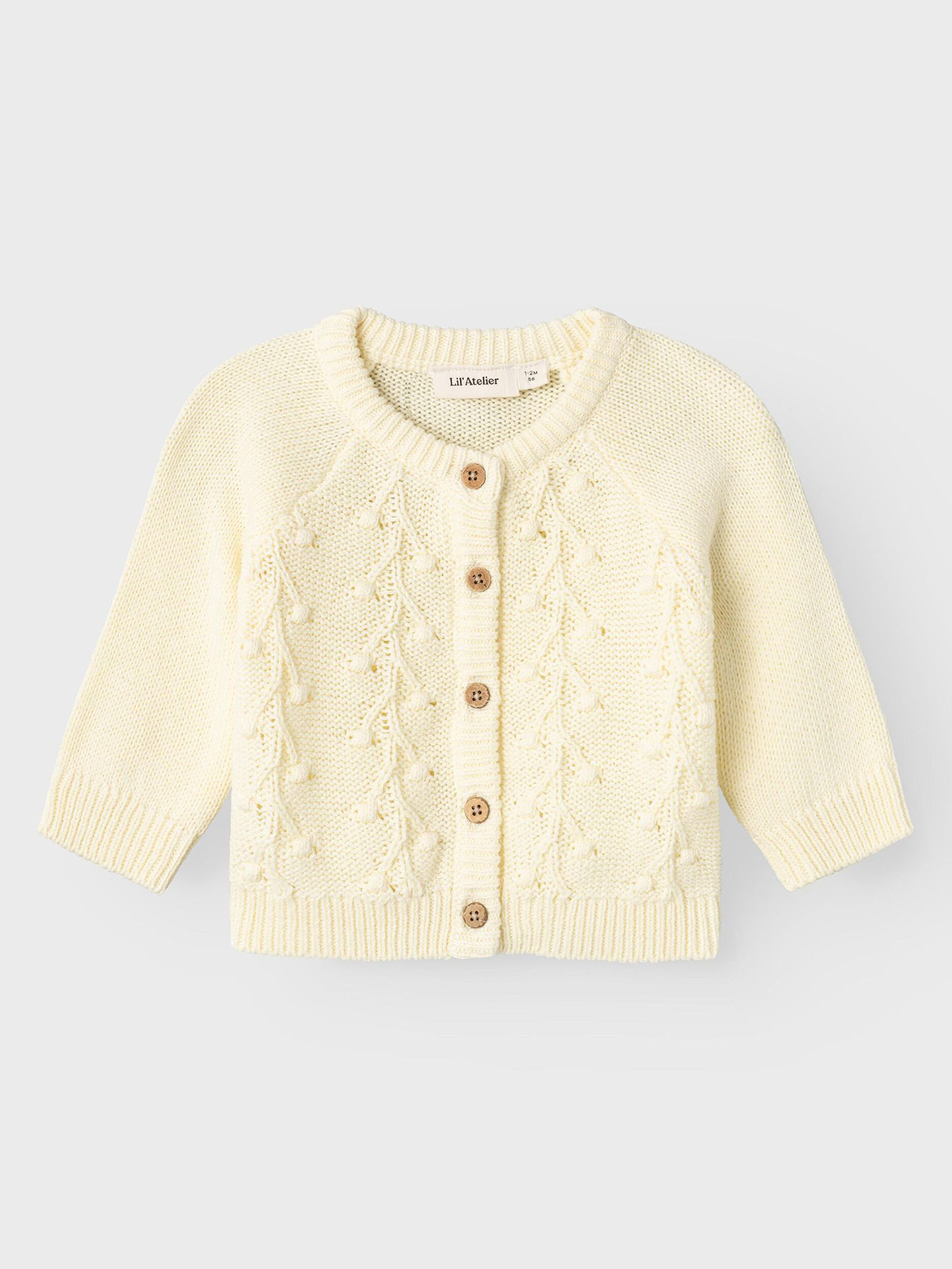 Lil- Atelier Kaja Long Sleeve Knit Card Lemon Icing