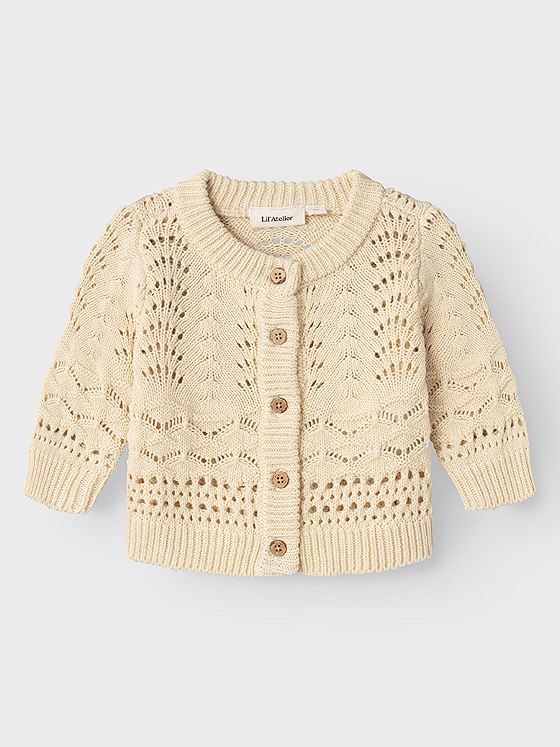Lil- Atelier Lale Long Sleeve Knit Card Bleached Sand