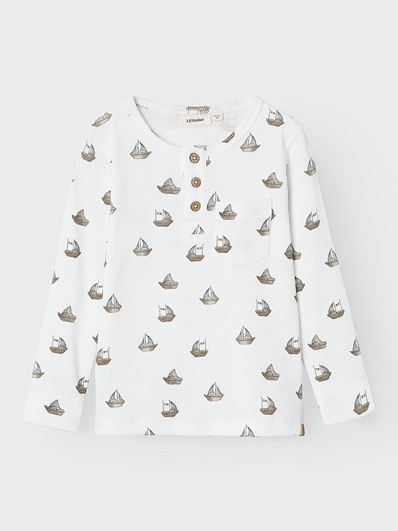 Lil- Atelier Gavo Long Sleeve Slim Top Coconut Milk