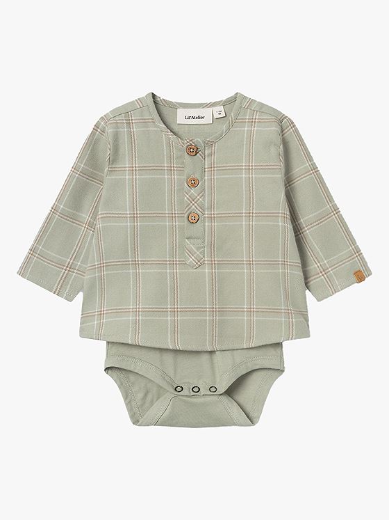 Lil- Atelier Odo Long Sleeve Relax Body Shirt Seagrass