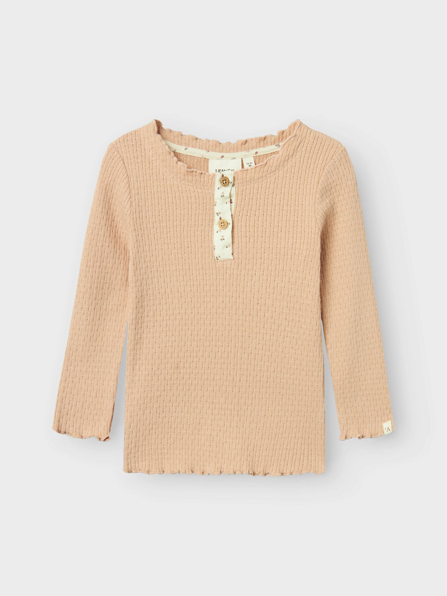 Lil- Atelier Rea Long Sleeve Slim Top Rugby Tan