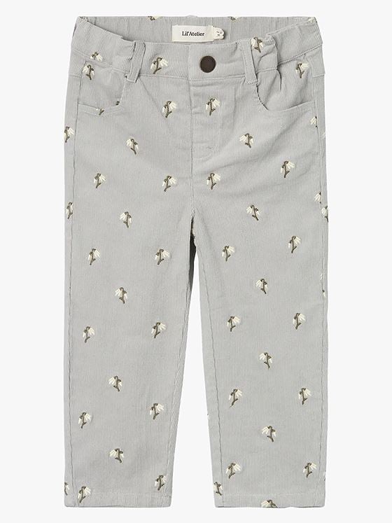 Lil- Atelier Bella Baggy Cord Pants Mirage Gray