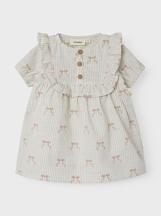 Lil- Atelier Kendra Short Sleeve Loose Body Dress Coconut Milk