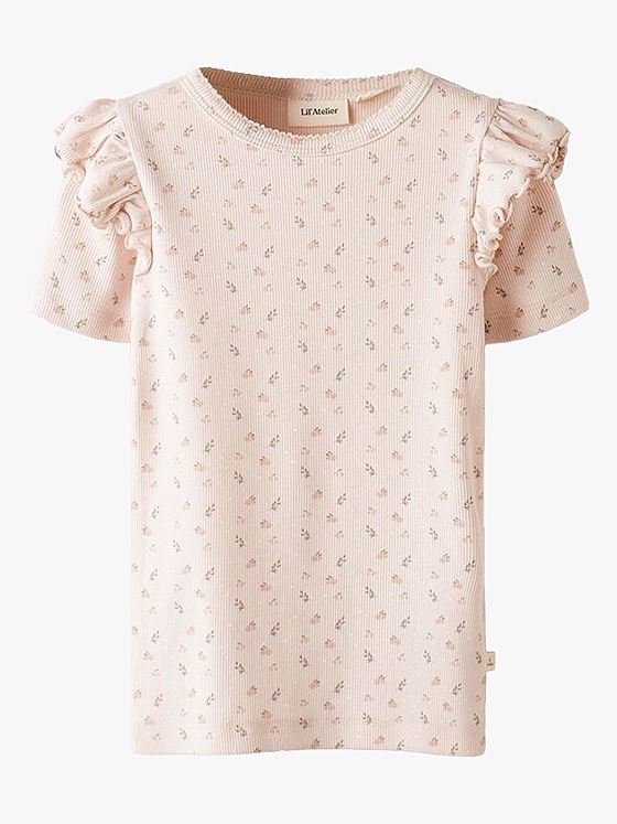 Lil- Atelier Gago Kuo Short Sleeve Slim Top Peach Blush