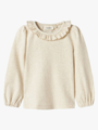 Lil- Atelier Darla Long Sleeve Slim Top Turtledove Melange