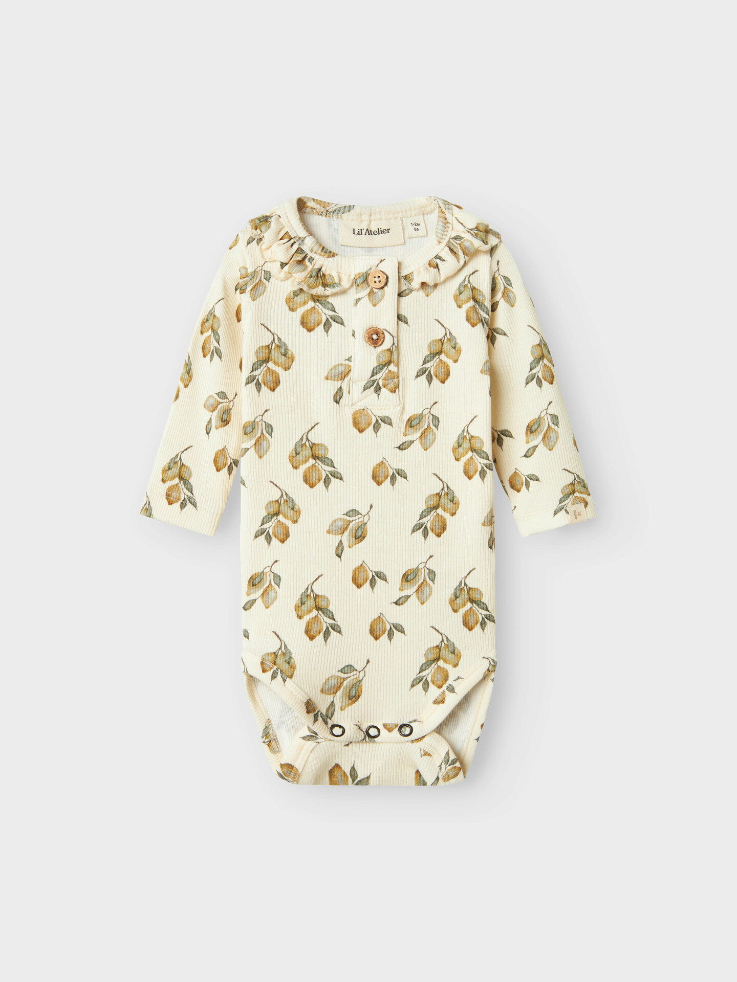 Lil- Atelier Gavo Emo Long Sleeve Slim Body Turtledove Lemon