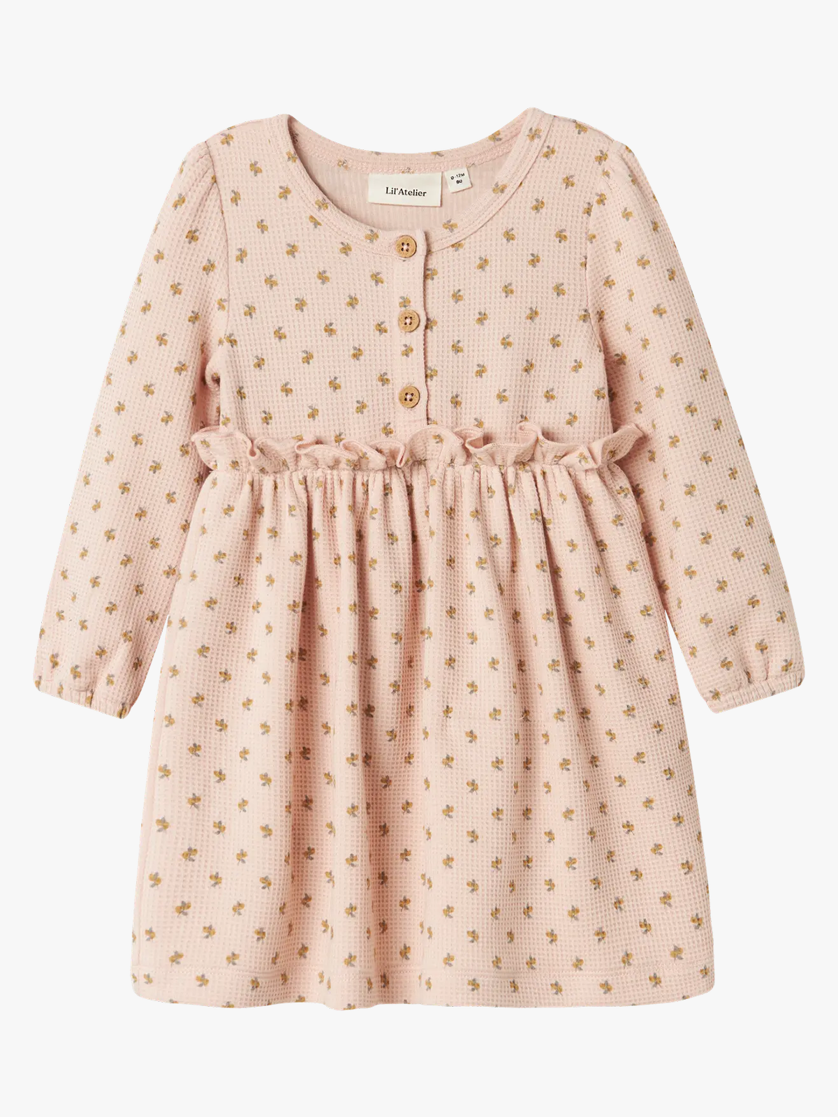 Lil- Atelier Desma Long Sleeve Body Dress Peach Whip