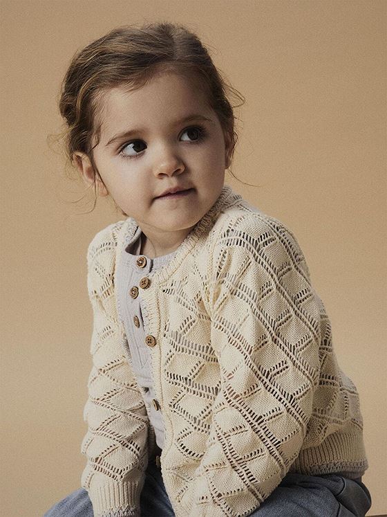 Lil- Atelier Fanna Long Sleeve Knit Cardigan Turtledove