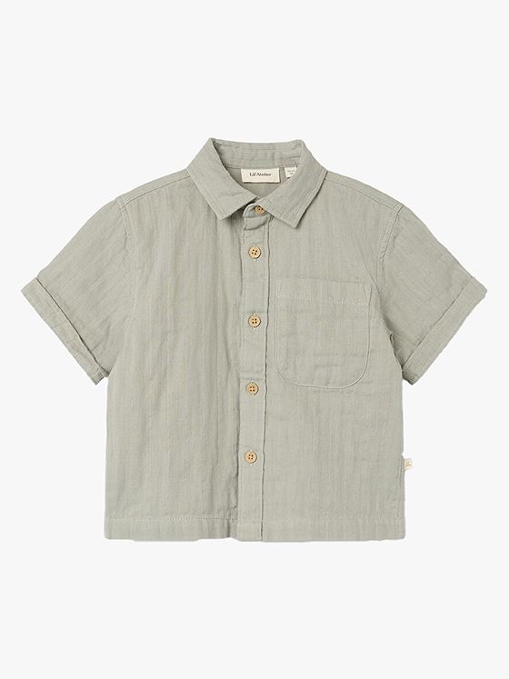 Lil- Atelier Felix Short Sleeve Loose Shirt Forest Fog