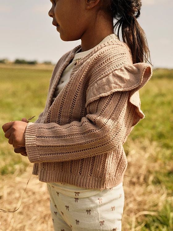 Lil- Atelier Nomo Long Sleeve Knit Cardigan Roebuck