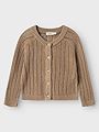 Lil- Atelier Nomo Long Sleeve Knit Cardigan Tigers Eye