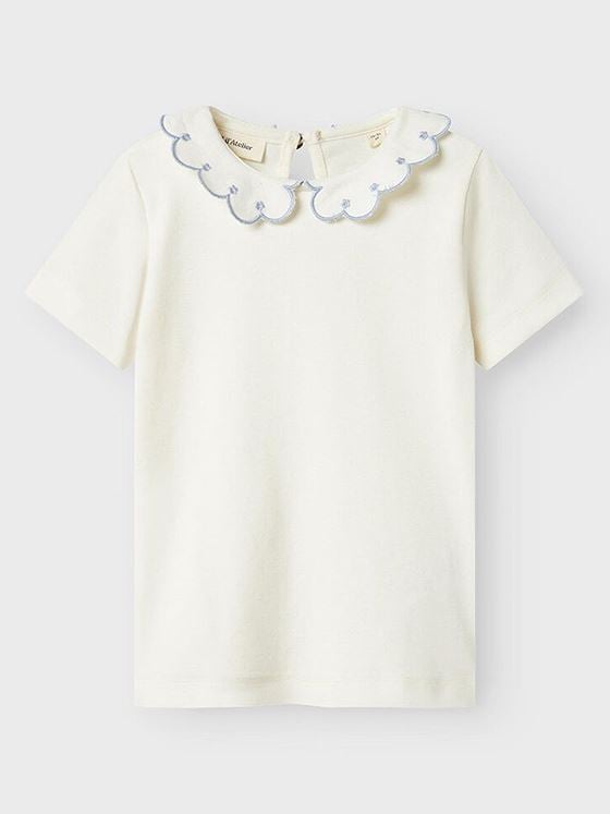 Lil- Atelier Fundo Short Sleeve Slim Top Coconut Milk BLUE