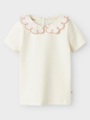 Lil- Atelier Fundo Short Sleeve Slim Top Coconut Milk ROSE