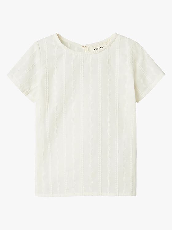 Lil- Atelier Jazelle Short Sleeve Loose Shirt Coconut Milk