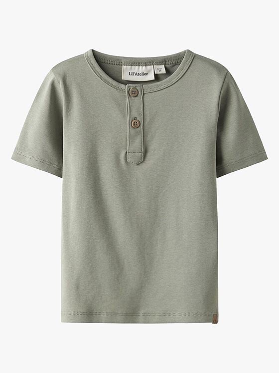Lil- Atelier Lalo Taj Short Sleeve Slim Top Seagrass