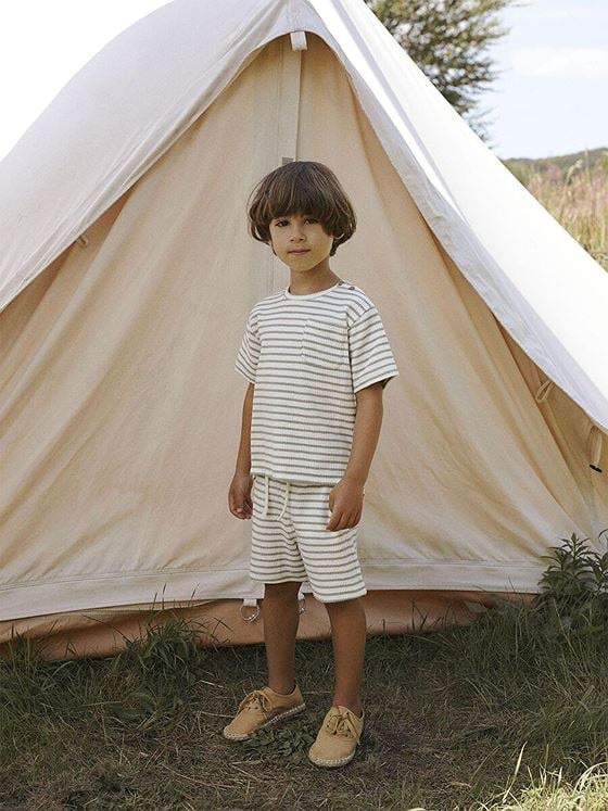 Lil- Atelier Tadeo Short Sleeve Loose Top Seagrass