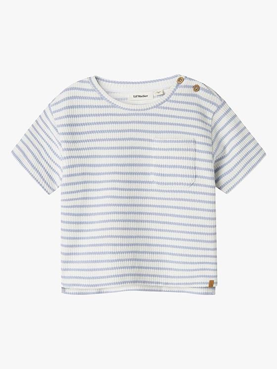Lil- Atelier Tadeo Short Sleeve Loose Top Zen Blue