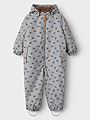 Lil- Atelier Lasnow10 Snowsuit All Over Print Ultimate Grey AIRPLANES