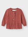 Lil- Atelier Lola Long Sleeve Knit Cardigan Withered Rose