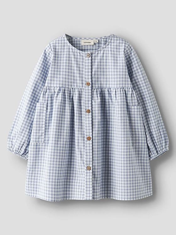 Lil- Atelier Tallula Long Sleeve Loose Dress Zen Blue