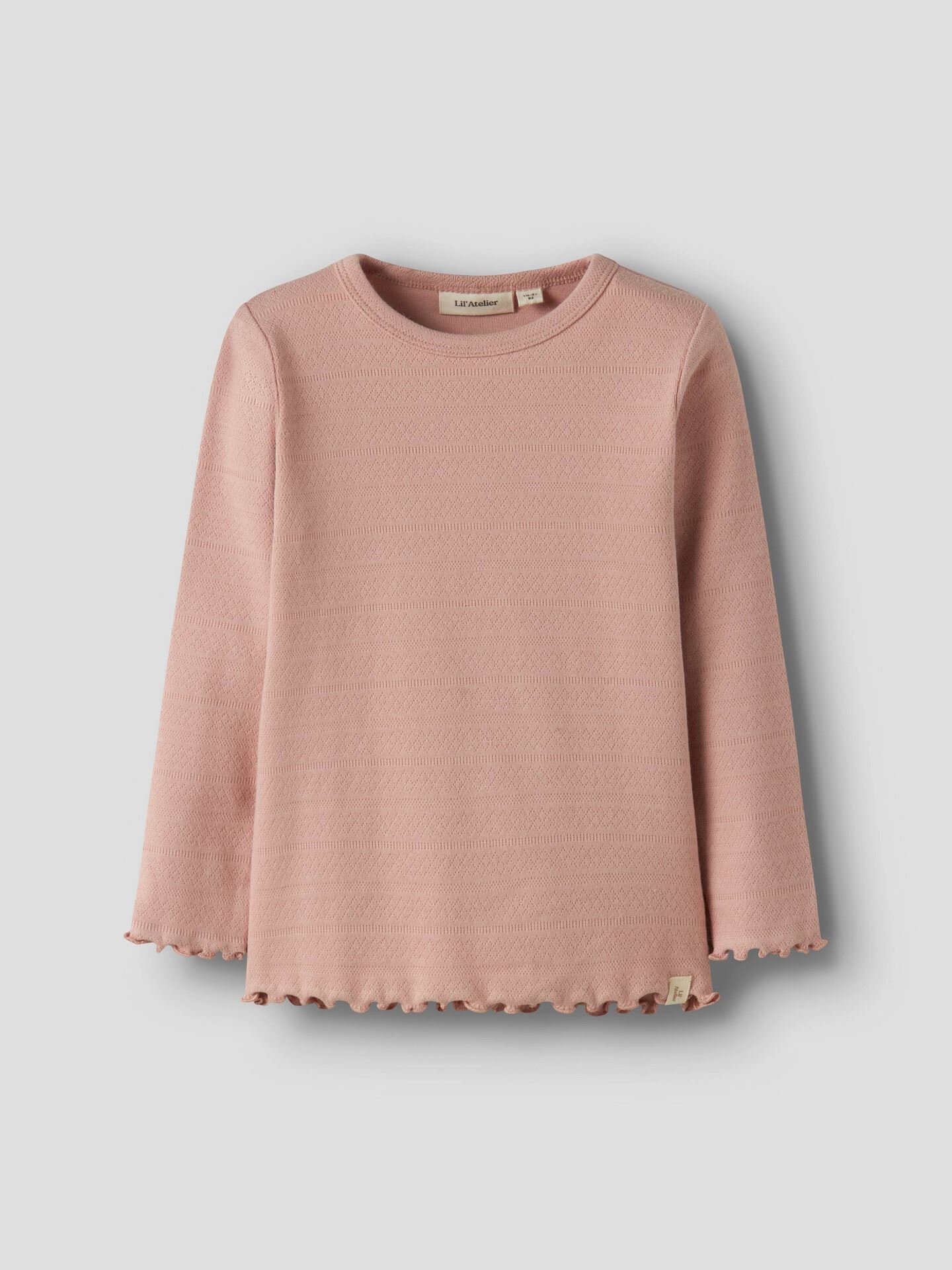 Lil- Atelier Dimia Long Sleeve Slim Top Misty Rose