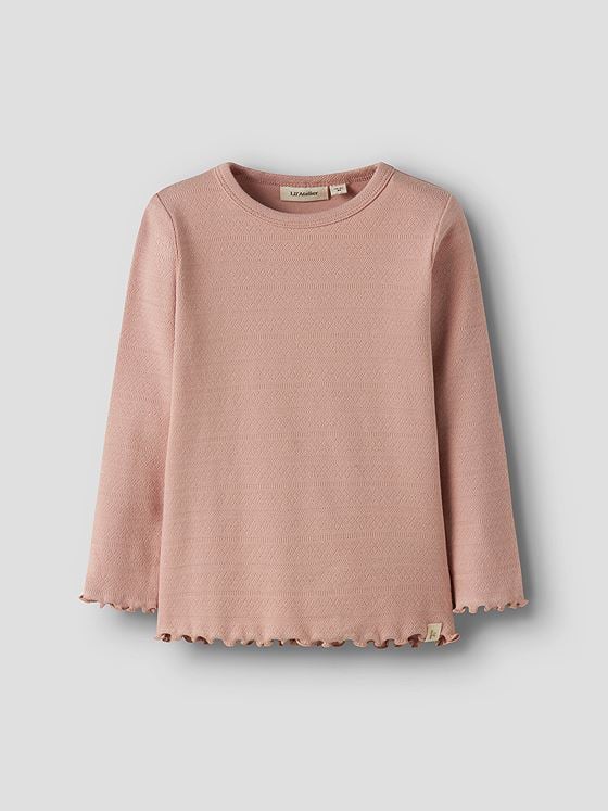 Lil- Atelier Dimia Long Sleeve Slim Top Misty Rose