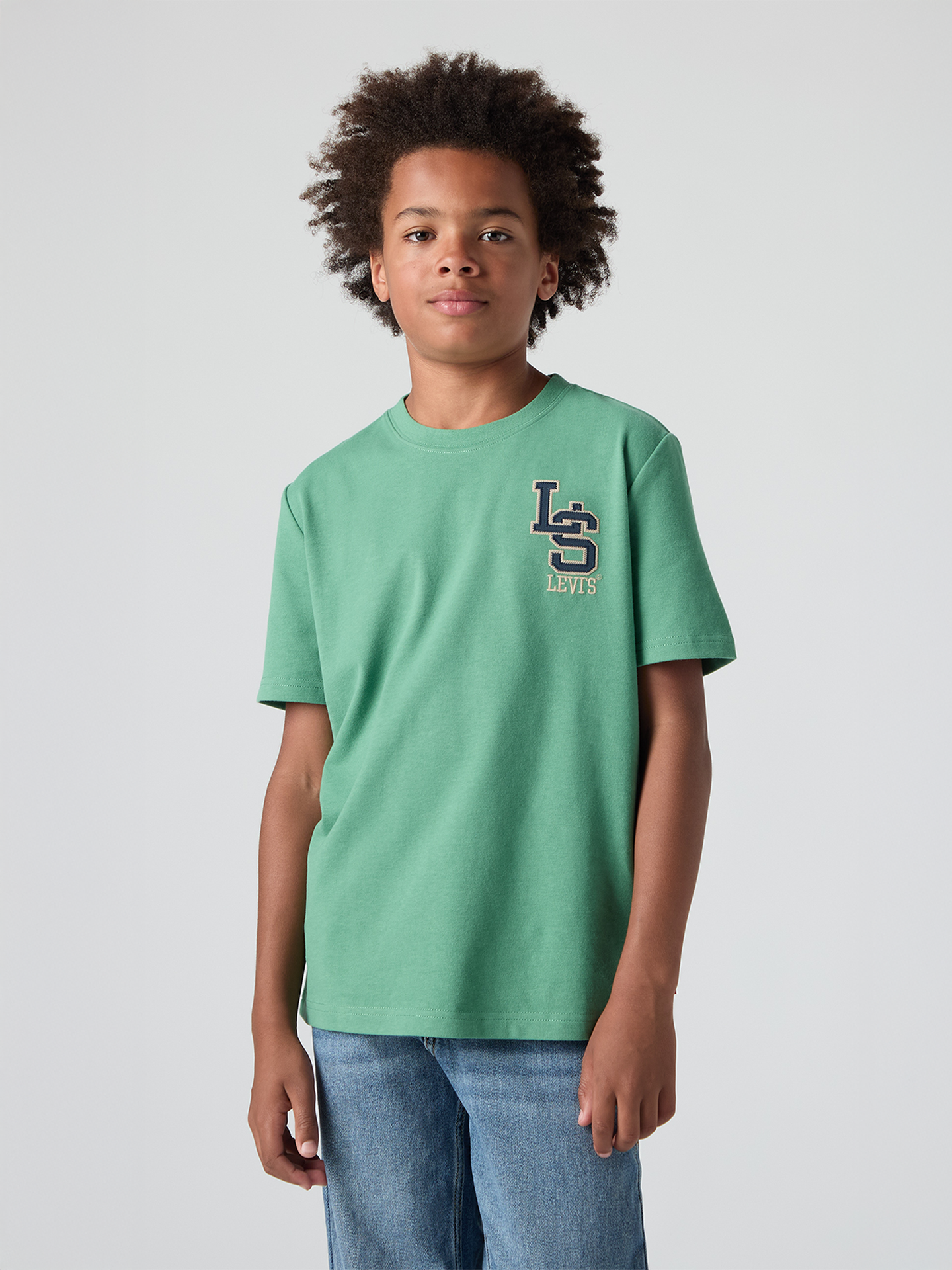 Levi-s Kids Streamline Monogram Tee Deep Grass Green