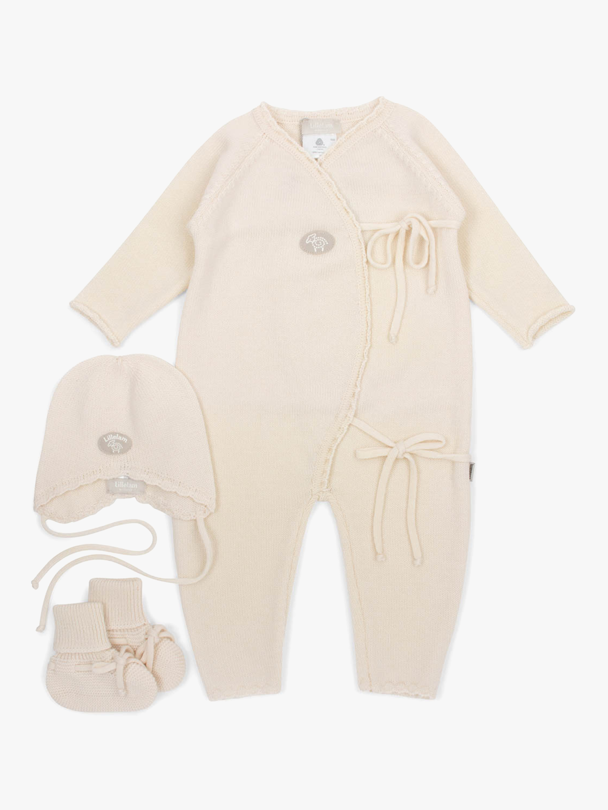 Heldrakt Sett Cremet Hvid str. 68