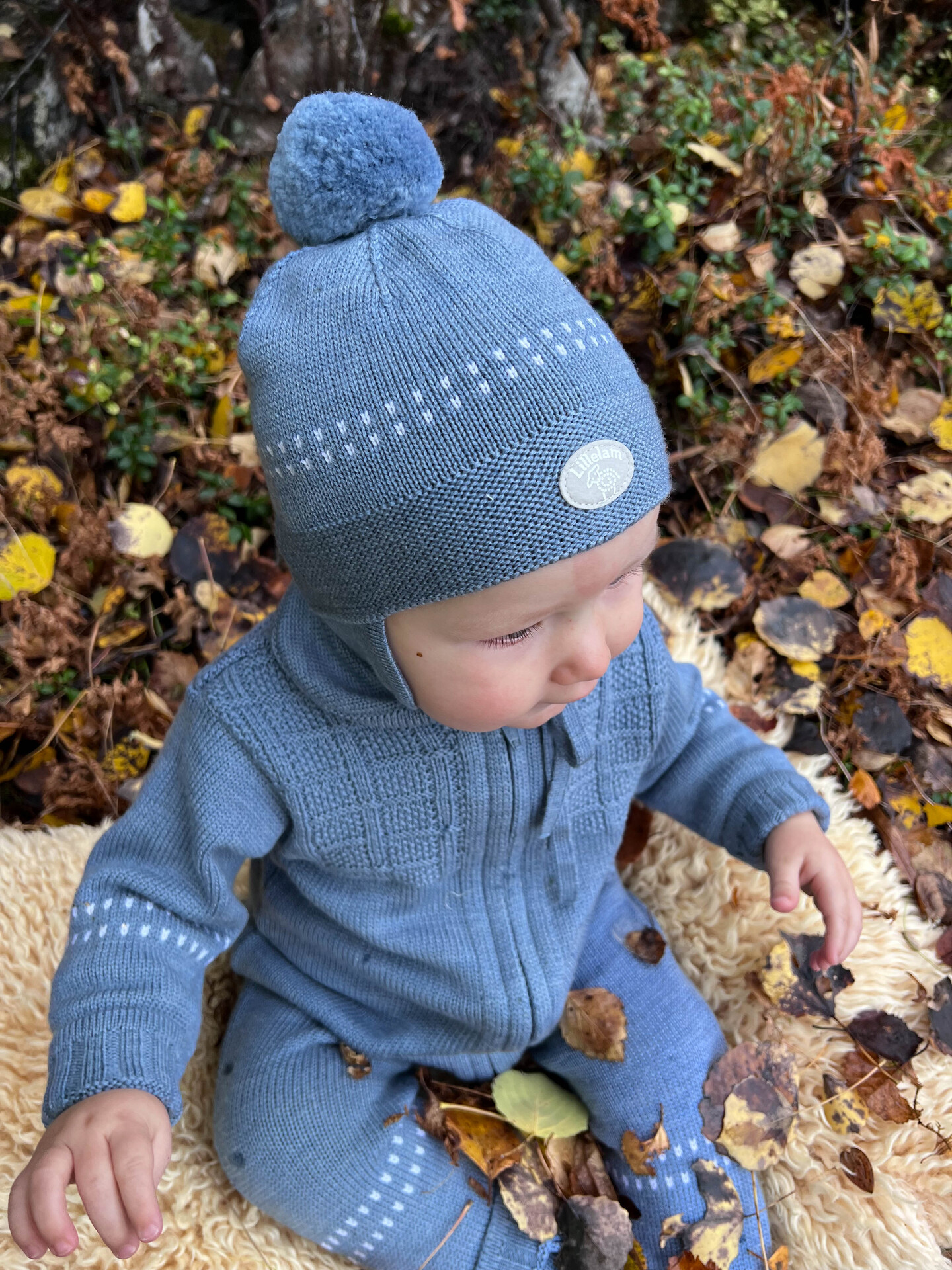 Lillelam lue classic – mellomblå - 50/52