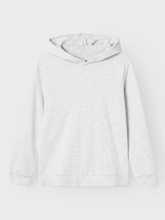 LMTD Nizu Long Sleeve Brushed Sweat W. Hood Light Grey Melange