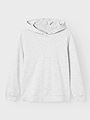 LMTD Nizu Long Sleeve Brushed Sweat W. Hood Light Grey Melange