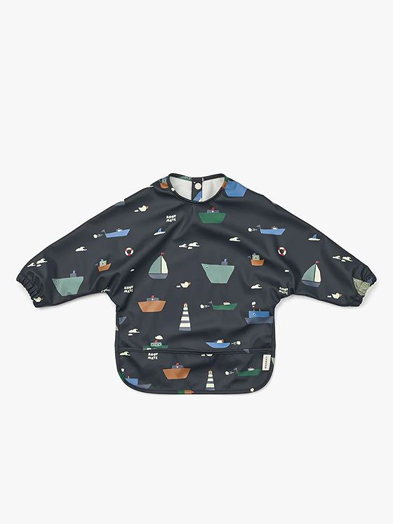 Liewood Merle Printed Cape Bib Sailing / Classic navy