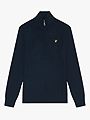 Lyle & Scott Cotton Merino Quarter Zip Jumper Dark Navy