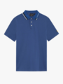 Lyle & Scott Junior Tipped Logo Polo Shirt Dark Cornflower