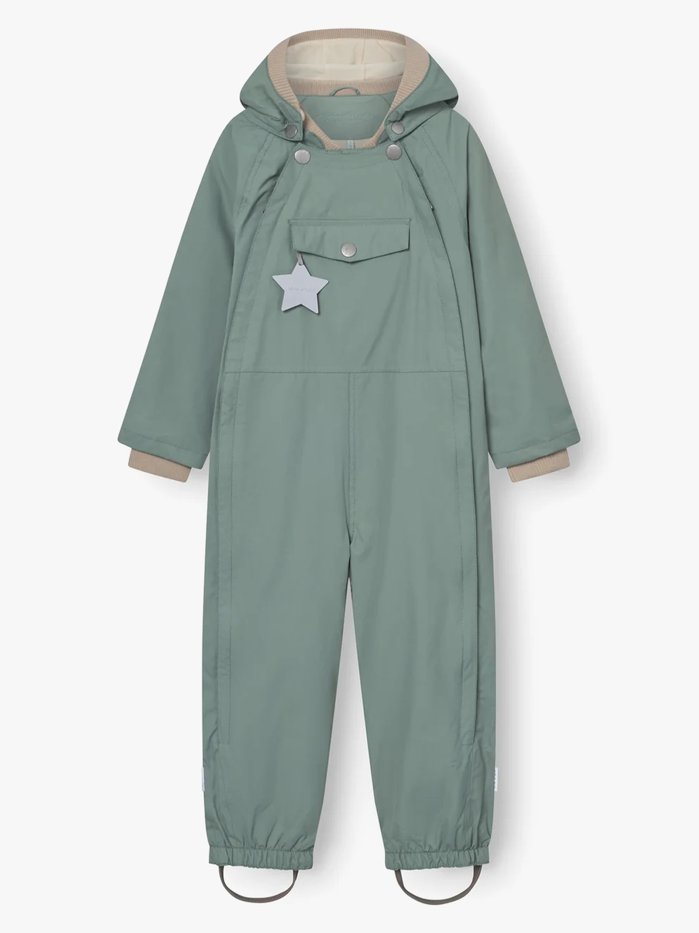 Mini A Ture Wisto Fleece Lined Coverall Granite green