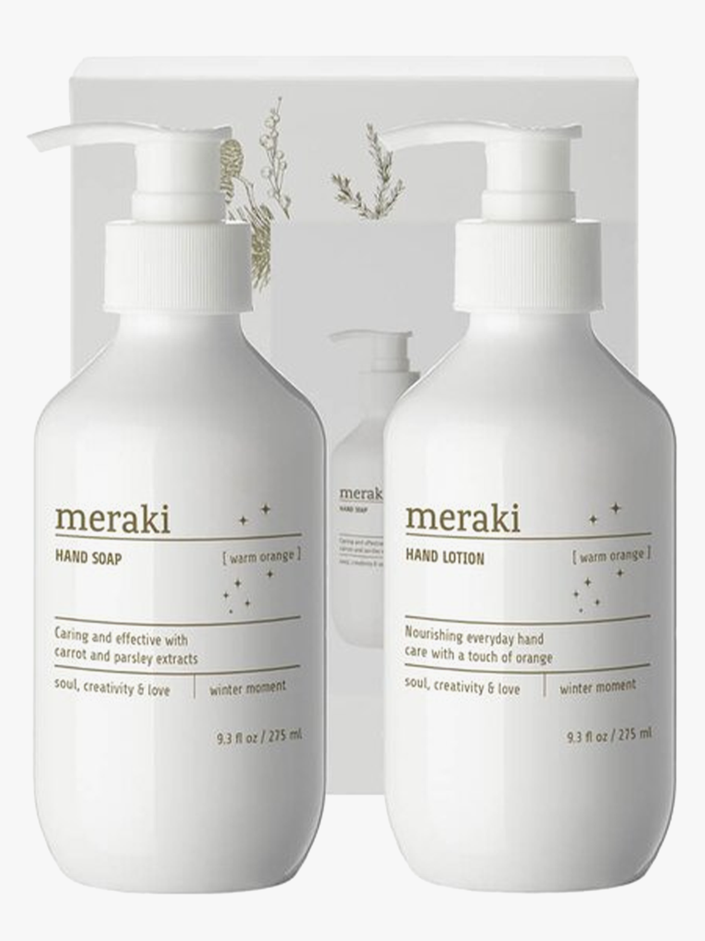 Meraki Warm Orange Winter Moment gaveeske Hvit