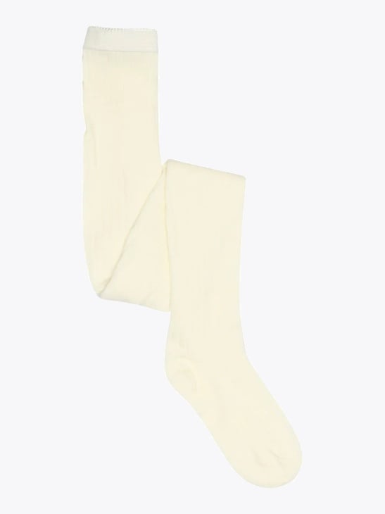 MP 128 Wool Rib Tights 432 Offwhite str. 5-6år/120 cm