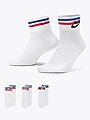 Nike Everyday Essential Ankle Socks 3pk White / Black / Game Royal / University Red