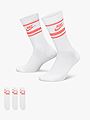 Nike Crew Essential Stripe Socks White / Hot Punch