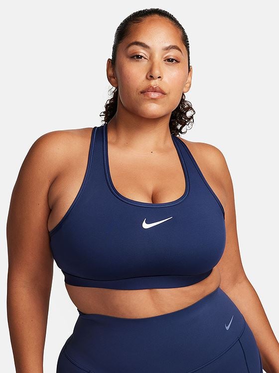 Nike Swoosh Mid-Support Padded Sports Bra Blå