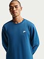 Nike Club Fleece Crew Court Blue / LT Khaki