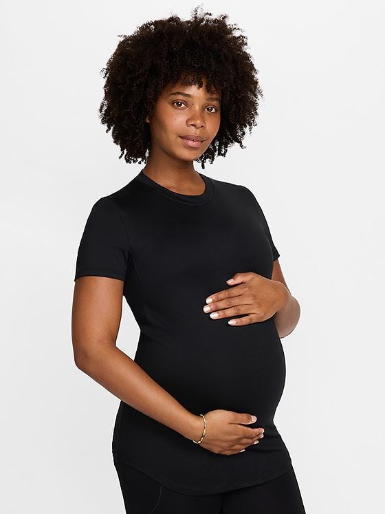 Nike One Maternity Dri-Fit Short Sleeve Top Black