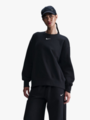Nike Pheonix Fleece Oversized Crew-Neck Sweatshirt Black / White