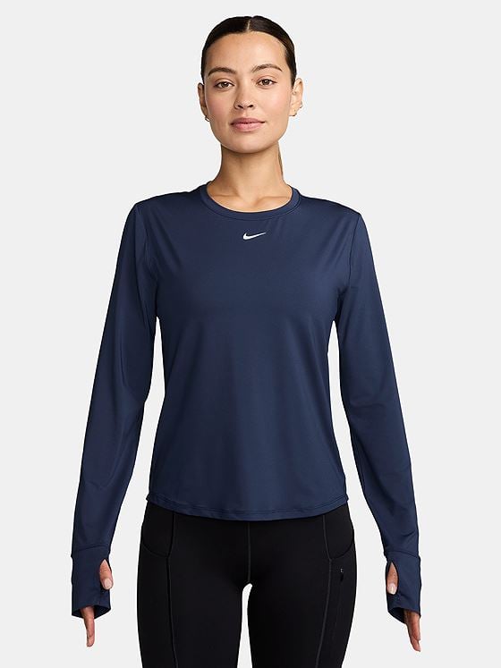 Nike One Classic Dri-Fit Long Sleeve Midnight Navy / White